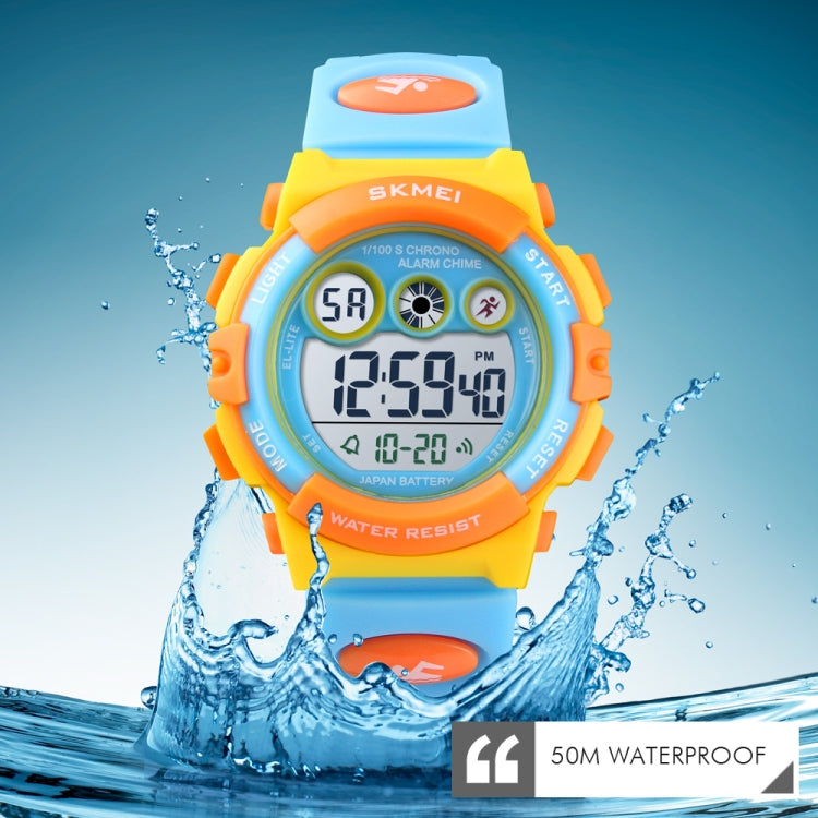 SKMEI 1451 LED Digital Stopwatch Chronograph Luminous Children Sports Electronic Watch, 1451(Yellow Shell Blue Circle), 1451(Black Shell Blue Circle), 1451(Transparent Pink Blue), 1451(Transparent Pink), 1451(Transparent Purple)                        ...