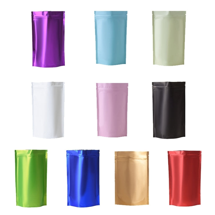 100 PCS/Set Matte Aluminum Foil Snack Stand-up Pouch, 14x20+4cm, 15x22+4cm, 16x24+4cm, 18x26+4cm, 20x30+5cm