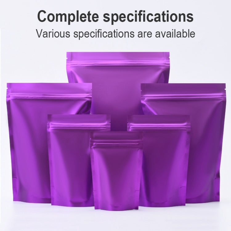 100 PCS/Set Matte Aluminum Foil Snack Stand-up Pouch, 14x20+4cm, 15x22+4cm, 16x24+4cm, 18x26+4cm, 20x30+5cm