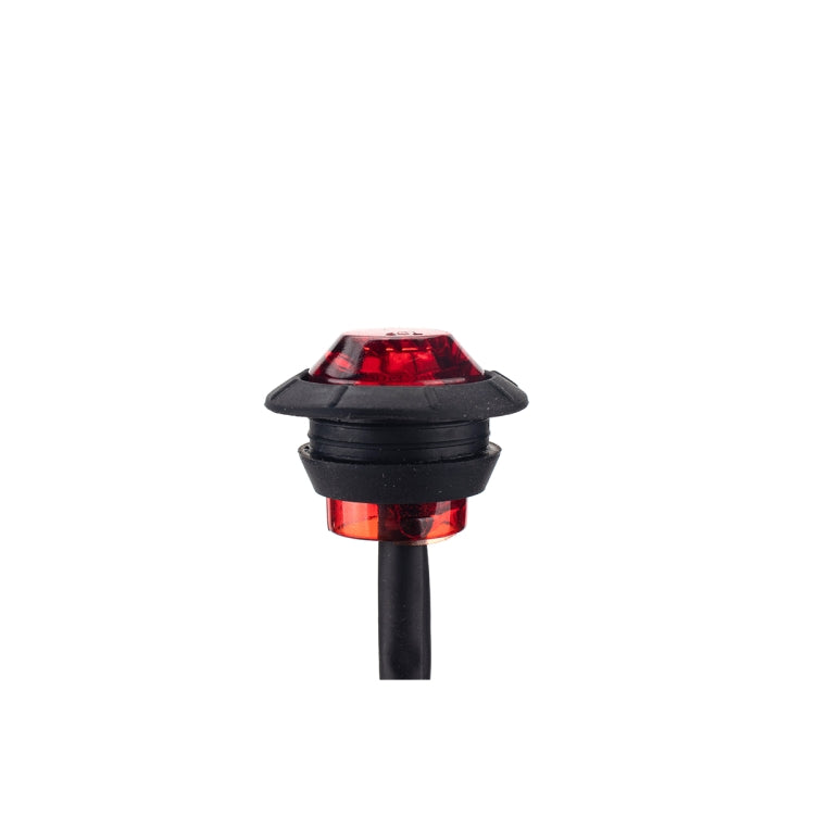 20 in 1 Red + Amber Light Truck Trailer LED Round Side Marker Lamp, A5014