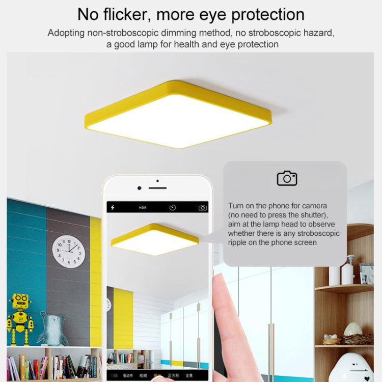 Macaron LED Rectangle Ceiling Lamp, White Light, 88x62cm, 110x70cm
