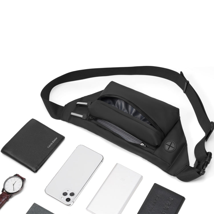 FEIHADUN cxs-321 Adjustable Oxford Cloth Waist Bag, Size: 32 x 12 x 6cm, cxs-321 (Black), cxs-321 (Grey), cxs-321 (Dark Green), cxs-321 (Silver)