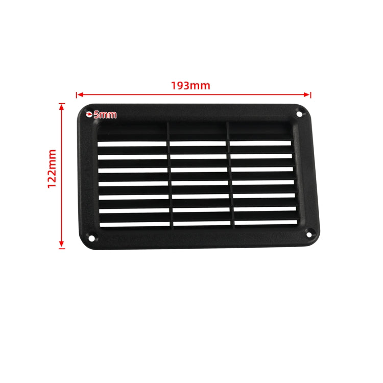 193x122mm RV / Bus Oblique Louver Outlet Panel with Screws, A6789