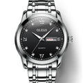 OLEVS 8691 Men Business Luminous Dual Calendar Design Waterproof Quartz Watch, OLEVS 8691 Quartz Watch (Black)