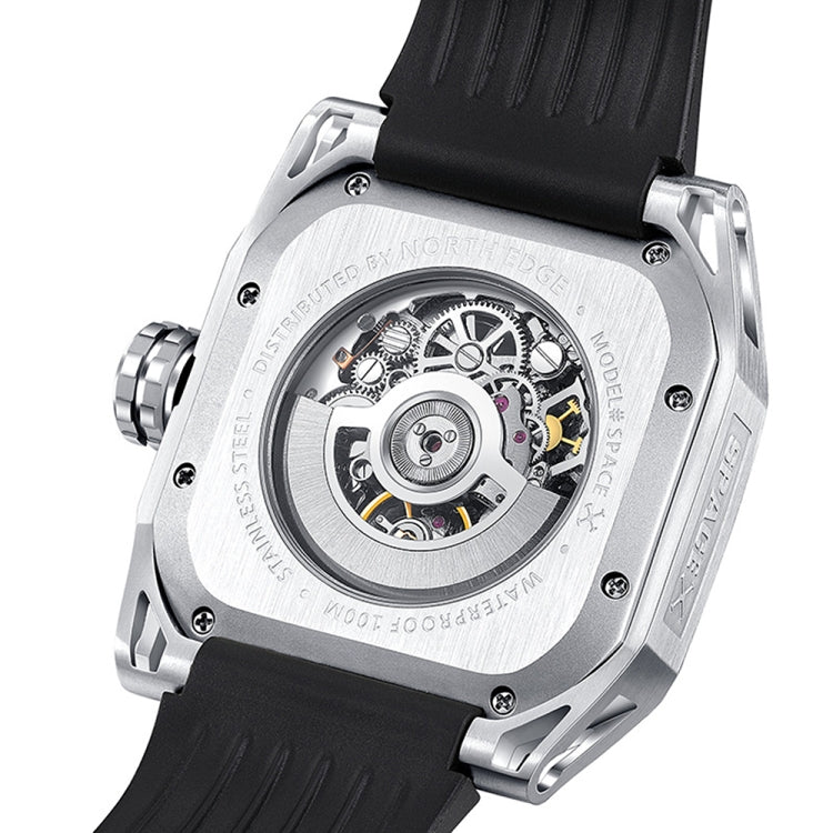 NORTH EDGE Space X Hollow Through The Bottom Automatic Mechanical Luminous Watch For Men, NORTH EDGE Space X Mechanical Watch