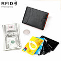 9618 Men RFID Anti-Theft Cowhide Wallet with Location Tracker Pocket