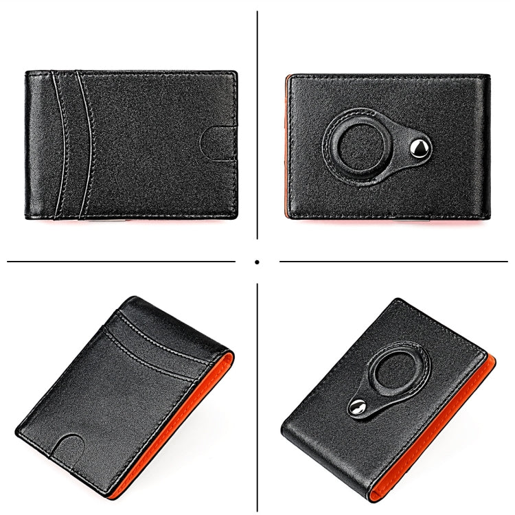 9618 Men RFID Anti-Theft Cowhide Wallet with Location Tracker Pocket