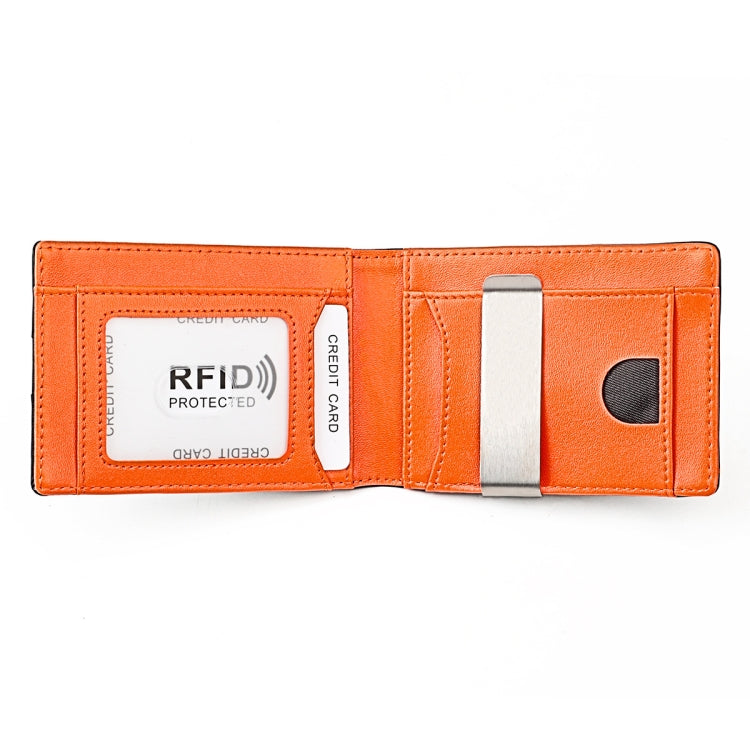 9618 Men RFID Anti-Theft Cowhide Wallet with Location Tracker Pocket