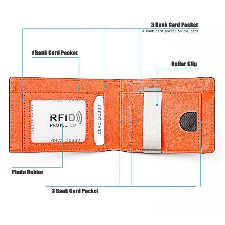 9618 Men RFID Anti-Theft Cowhide Wallet with Location Tracker Pocket