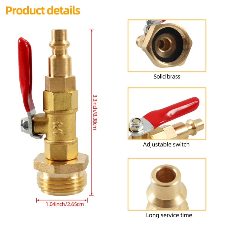 RV Male 1/4 Drain Fitting Adapter with Storage Bag, A6861