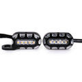 HP-Z058 Motorcycle Modified Rearview Mirror LED Turn Signal Light for Harley Sportsters XL 883 / 1200, For Honda / Yamaha / Kawasaki-Black White, Black, Electroplating White, Electroplating Black