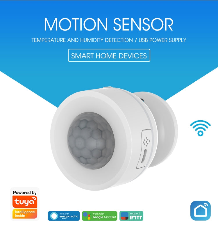 NEO NAS-PD07W WiFi PIR Motion Sensor with Temperature & Humidity Sensor, PD07W