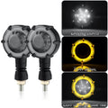 PE-ZSD-174 Motorcycle Flashing Rotation Mode LED Two-color Modified Round Turn Signal Light