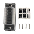 6 Way Fuse Box Blade Fuse Holder with Negative for Auto Car Truck Boat, A5602-01