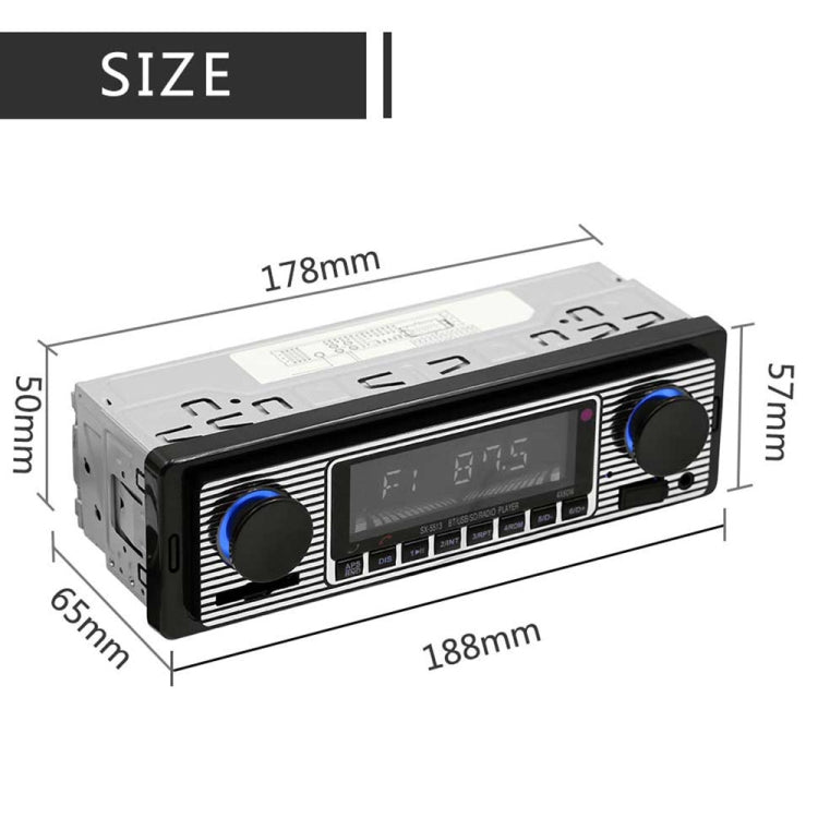 SX-5513 Car LCD Bluetooth 12V MP3 Player, Support FM / TF / U Disk, SX-5513