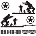 2 PCS/Set D-135 Band of Brothers Pattern Car Modified Decorative Sticker, D-135