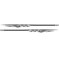 2 PCS/Set D-280 Flame Streak Pattern Car Modified Decorative Sticker, D-280