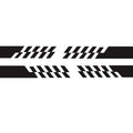 2 PCS/Set D-487 Stripe Pattern Car Modified Decorative Sticker, D-487
