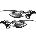 2 PCS/Set D-489 Fire-breathing Dragon Pattern Car Modified Decorative Sticker, D-489