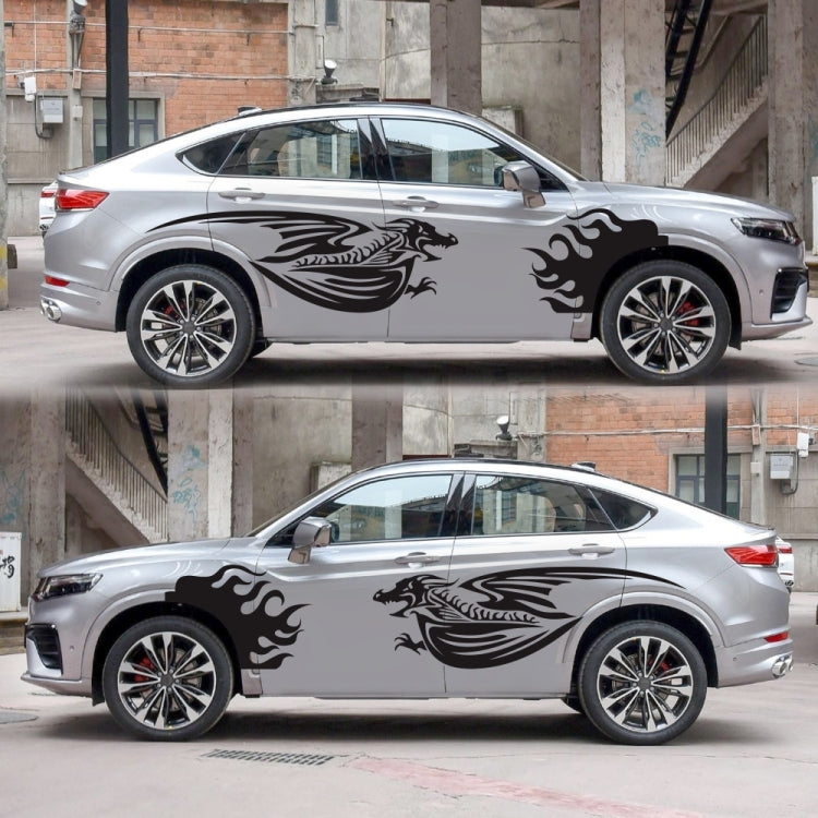 2 PCS/Set D-489 Fire-breathing Dragon Pattern Car Modified Decorative Sticker, D-489
