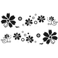 2 PCS/Set D-510 Flowers Pattern Car Modified Decorative Sticker, D-510