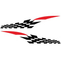 2 PCS/Set D-538 Checkered Totem Pattern Car Modified Decorative Sticker