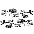 2 PCS/Set D-545 Rose Pattern Car Modified Decorative Sticker, D-545