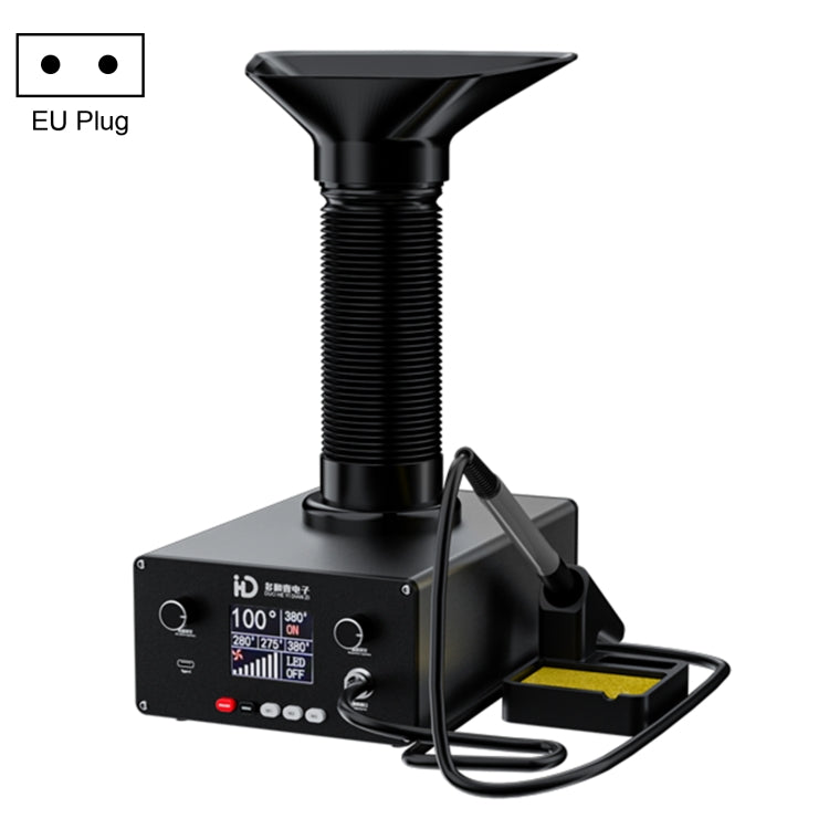 D-201 2 in 1 Intelligent Constant Temperature Soldering Iron With Solder Smoking Absorber Tool,, US Plug, UK Plug, AU Plug, EU Plug