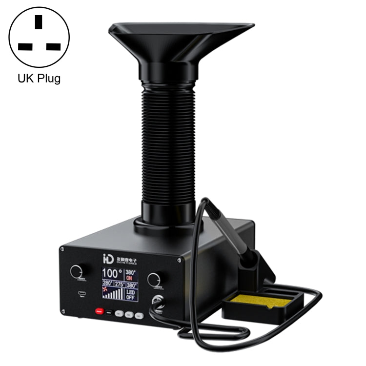 D-201 2 in 1 Intelligent Constant Temperature Soldering Iron With Solder Smoking Absorber Tool,, US Plug, UK Plug, AU Plug, EU Plug