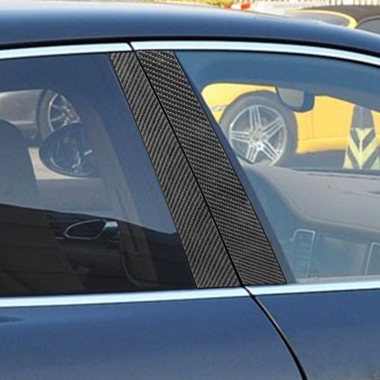 Car Carbon Fiber B-pillar Decorative Sticker for Porsche Panamera 2010-2016, Left and Right Drive, B-pillar for Porsche Panamera