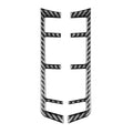 Car Carbon Fiber Rear Row Button Frame Decorative Sticker for Porsche Panamera 2010-2016, Left and Right Drive, Rear Row Button Frame