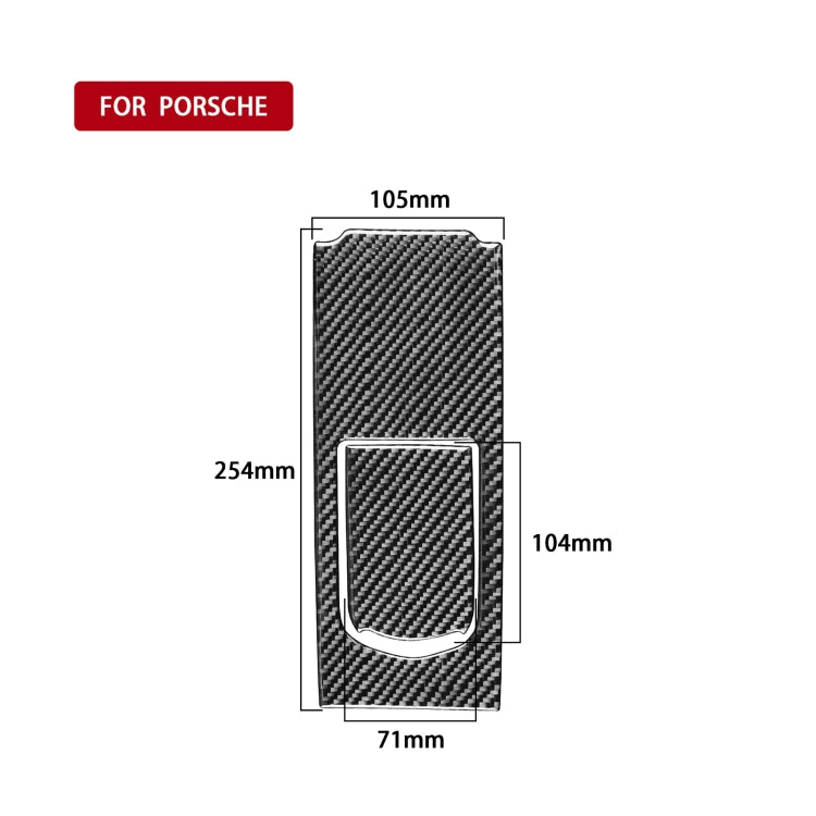 Car Carbon Fiber Rear Seat Multimedia Panel Decorative Sticker for Porsche Panamera 2010-2016, Left and Right Drive, Rear Seat Multimedia Panel