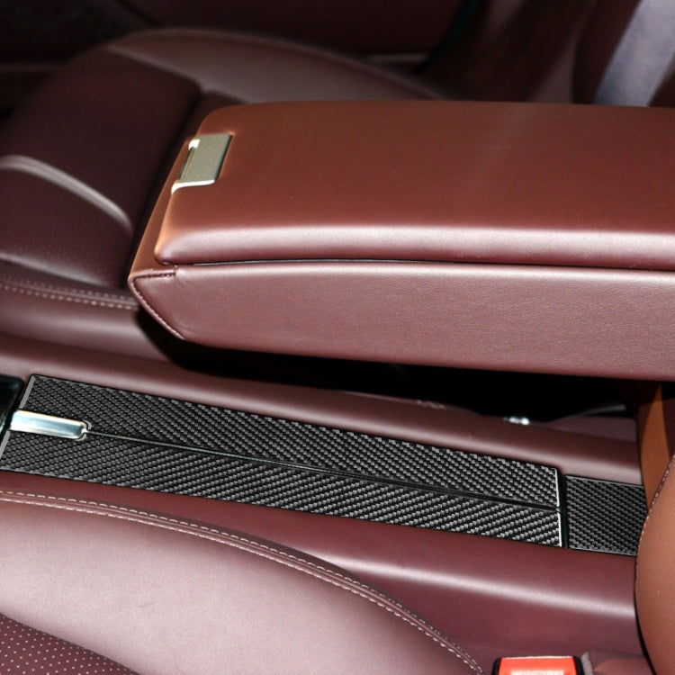 Car Carbon Fiber Rear Armrest Box Panel Decorative Sticker for Porsche Panamera 2010-2016, Left and Right Drive, Rear Armrest Box Panel