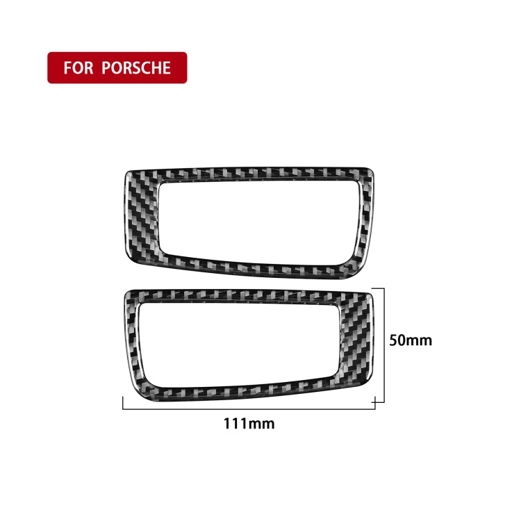 Car Carbon Fiber Rear Reading Light Decorative Sticker for Porsche Panamera 2010-2016, Left and Right Drive, Rear Reading Light