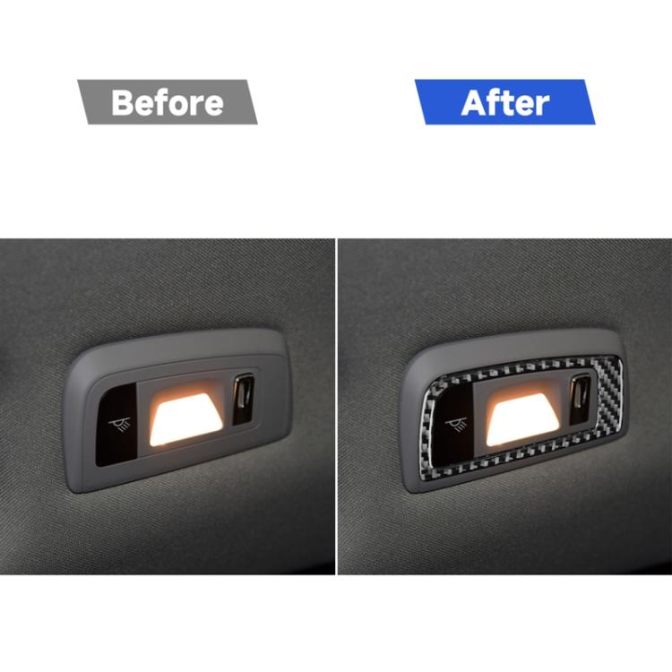 Car Carbon Fiber Rear Reading Light Decorative Sticker for Porsche Panamera 2010-2016, Left and Right Drive, Rear Reading Light