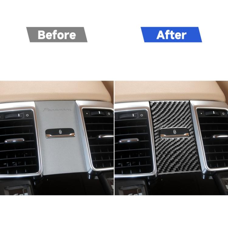 Car Carbon Fiber Rear Seat Adjustment Panel Decorative Sticker for Porsche Panamera 2010-2016, Left and Right Drive, Rear Seat Adjustment Panel, A, Rear Seat Adjustment Panel, B, Rear Seat Adjustment Panel, C