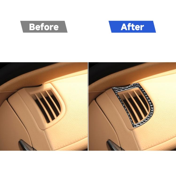 Car Carbon Fiber Dashboard Air Outlet Decorative Sticker for Porsche Panamera 2010-2016, Left and Right Drive, Dashboard Air Outlet