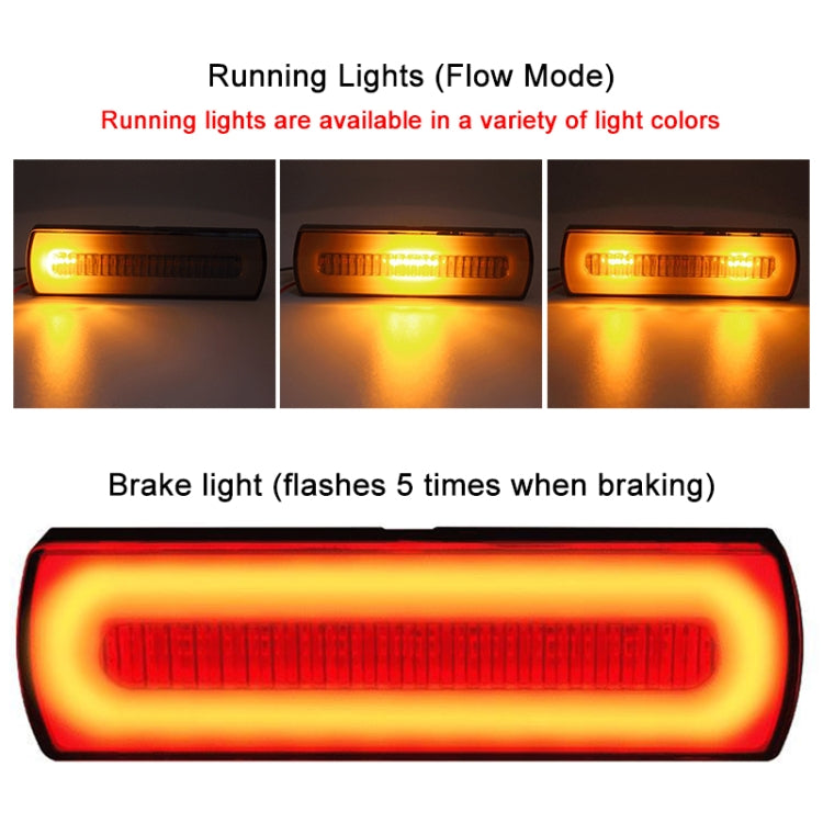 2 PCS Truck modified 40LED Two-color Running Water Turn Signal Light