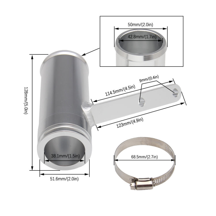 Car Aluminum Turbo Resonator Eliminator 2148685520 for Dodgeel, Aluminum Turbo Resonator Eliminator