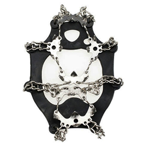 1 Pair 19 Teeth Anti-Slip Ice Gripper Hiking Climbing Chain Shoes Covers, 19 Teeth Size:L(Black), 19 Teeth Size:L(Orange), 19 Teeth Size:XL(Black), 19 Teeth Size:XL(Orange)