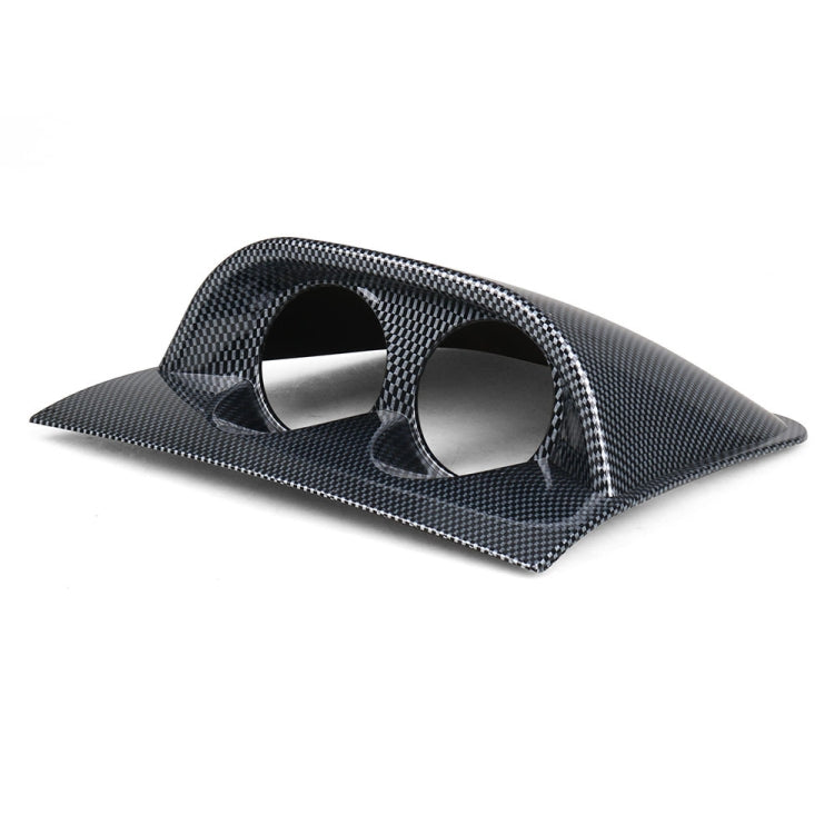 Car 52mm 2 Holes Dash Gauge Meter Pod Mount Holder, 2 Holes, Carbon Fiber, 2 Holes, Black