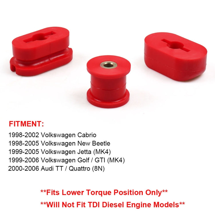 Car Modified Front Lower Dogbone Engine Mount Bracket Polyurethane Bushings for Volkswagen Jetta / Golf GTI Mk4, Engine Mount Bracket