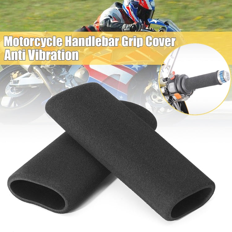 1 Pair Motorcycle Non-slip Sweat-absorbing Waterproof Sponge Handle Cover, 21mm, 27mm, 31mm