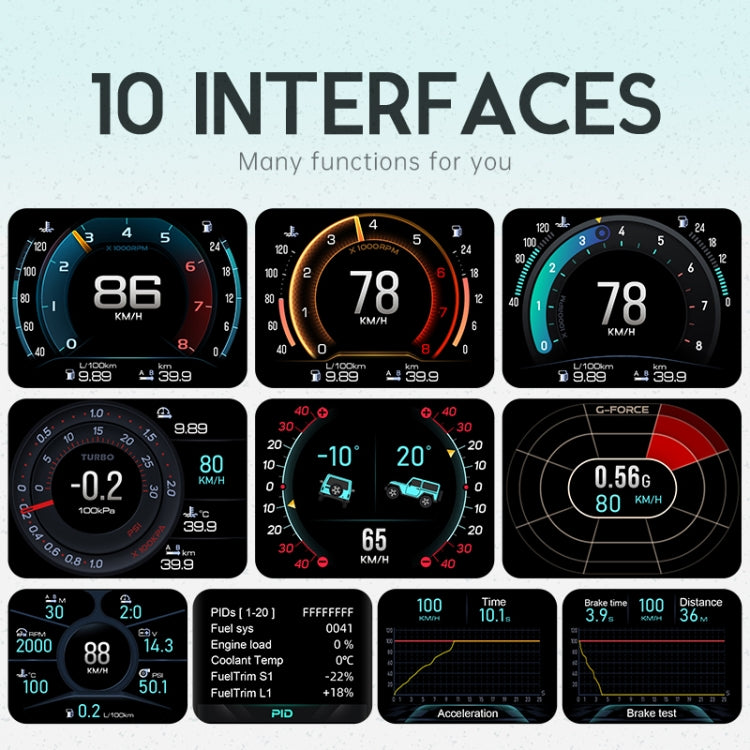 A450 OGM Car 2.8 inch OBDII + MEMS + GPS Head-Up Display System, A450 OGM