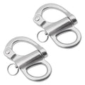 2 PCS 316 Stainless Steel Fixed Spring Shackle, 35mm, 52mm