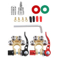 1 Pair Car Battery Terminals Quick Disconnect Cables Connectors, with L Wrench + Terminal + Insulation Pad + Brush, with L Wrench + Terminal + Insulation Pad + Brush