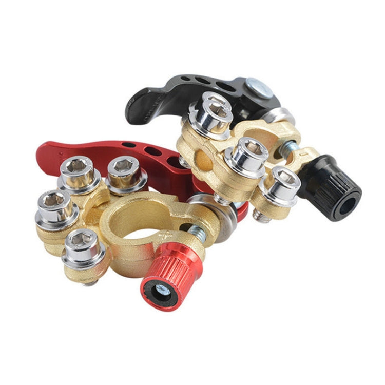 1 Pair Car Battery Terminals Quick Disconnect Cables Connectors, with L Wrench + Terminal + Insulation Pad + Brush, with L Wrench + Terminal + Insulation Pad + Brush