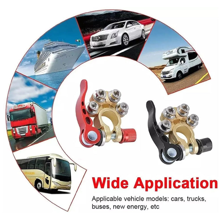1 Pair Car Battery Terminals Quick Disconnect Cables Connectors, with L Wrench + Insulation Pad, with L Wrench + Insulation Pad