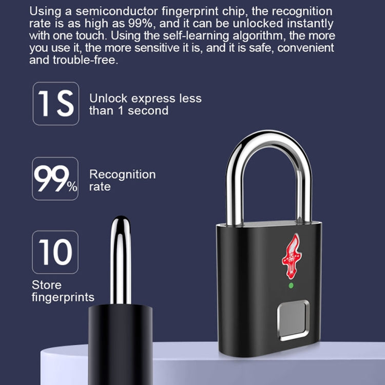 P16 5V Micro USB Charging Semiconductor Fingerprint Sensing TSA Padlock, P16