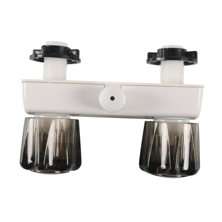 Dual Knob RV Shower Faucet Valve Diverter, Brown, Black